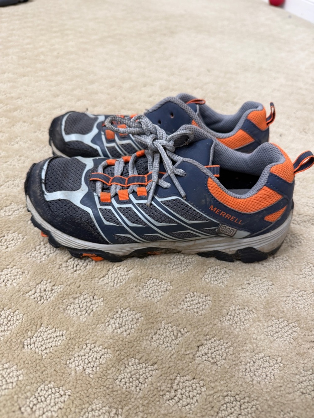 Merrell Kids Navy and Orange Trail Sneakers